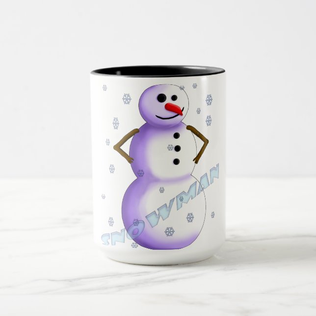 Charming snowman-themed coffee mug. Featuring Mug (Center)
