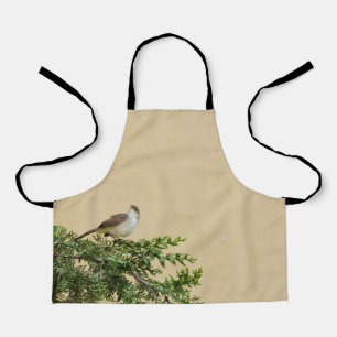 Charming Sparrow Bird Photograph Apron