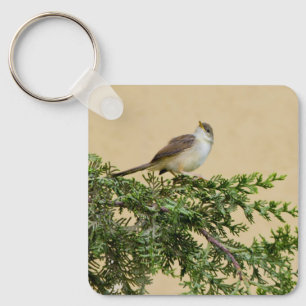 Charming Sparrow Bird Photograph Key Ring