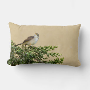 Charming Sparrow Bird Photograph Lumbar Cushion