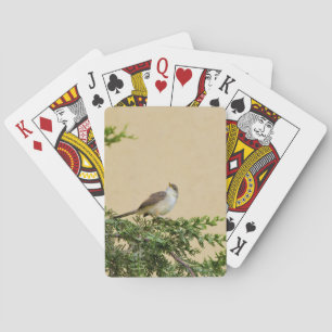 Charming Sparrow Bird Photograph Playing Cards