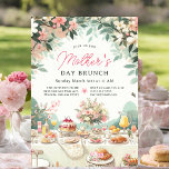 Charming Spring Floral Mother's Day Brunch Invitation<br><div class="desc">Make Mother's Day unforgettable with our charming Brunch Invitation, artfully crafted to set the scene for a day filled with love and appreciation. The invitation presents a warm, inviting atmosphere with its delightful illustration, featuring a central white space ready to be customised with the details of your celebration. Delicate shades...</div>