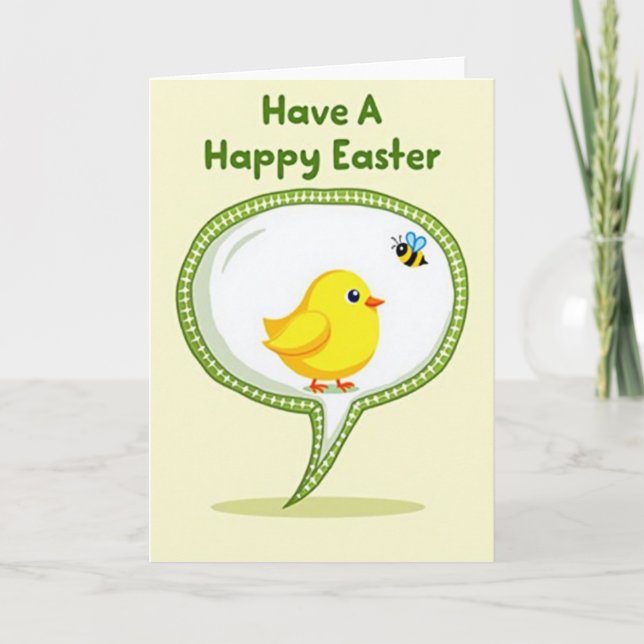 Charming Springtime Bird Card (Front)