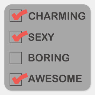 Charming Square Sticker