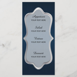 Charming Star Struck Wedding Menu
