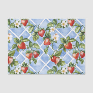 Charming Strawberry & Leaf Pattern – Vintage (2) Tissue Paper