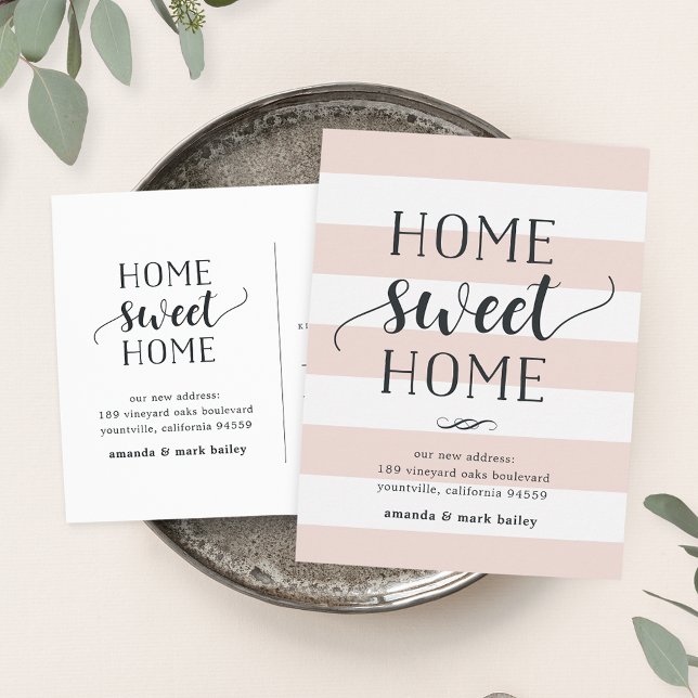 Charming Stripe | Moving Announcement Postcard (Creator Uploaded)