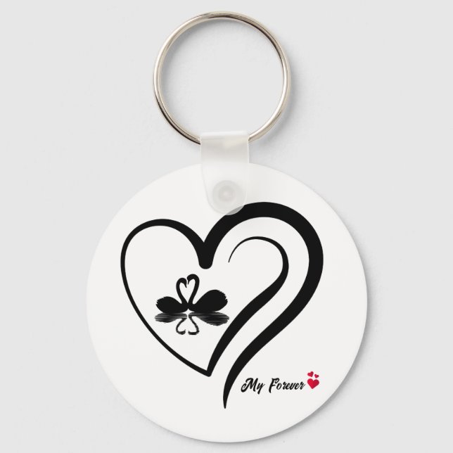 Charming Symbols of Eternal Love – Keychain Design (Front)