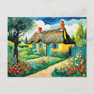 Charming Thatched Cottage with Lush Garden Holiday Postcard