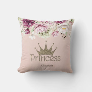 Charming Tiara, Princess,Floral  Cushion