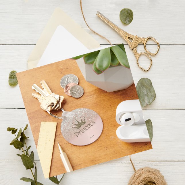 Charming Tiara, Princess, Glitter Bokeh    Key Ring (Creator Uploaded)