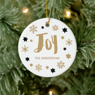 Charming Trendy Joy Holiday Ceramic Tree Decoration