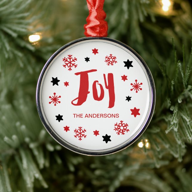 Charming Trendy Joy Red Holiday Metal Tree Decoration (Tree)