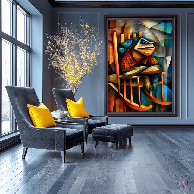 Charming Turtle – Cubist Curmudgeon Rocking chair Poster (Creator Uploaded)