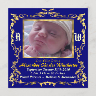 Charming & Unique Baby Birth Announcement