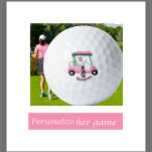 Charming Unique Golf Cart Clubs Monogram Name Balls<br><div class="desc">A charming unique golf cart -- with a "decorator" golf bag -- tastefully done -- ready to run the course -- golf ball. This is a great gift for all golf lovers -- fun / attractive / unique. Personalise it with your/her initials/monogram and first name -- both have custom lettering....</div>