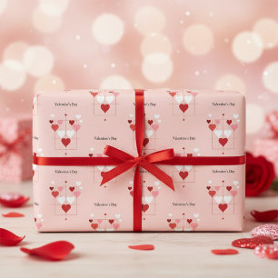 Charming Valentine’s Day with Heart Motif Wrapping Paper