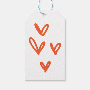 Charming Valentine's Love Hearts Gift Tags