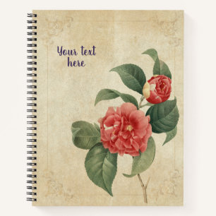 Charming Vintage Camellia Japonica  Notebook