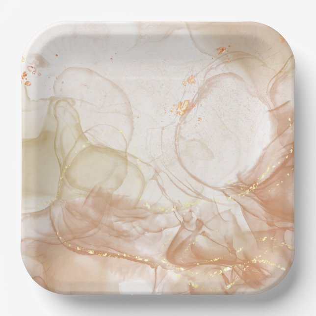 Charming Vintage Square Paper Plate (Front)