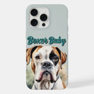 Charming Watercolor Boxer Dog Art iPhone 15 Pro Max Case