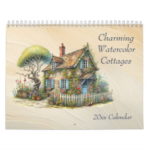 Charming Watercolor Cottages Calendar