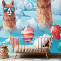 Charming Watercolor Llama & Desert Cacti Pattern 