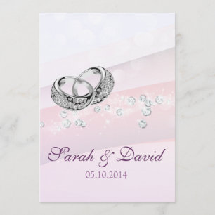 Charming Wedding Rings   Rehearsal Dinner Invitation
