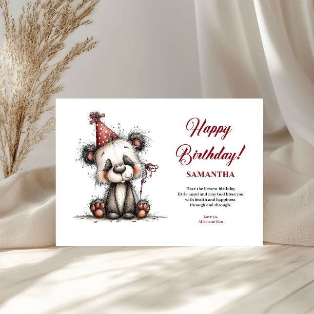 Charming whimsical animals birthday fun kids  (Charming whimsical animals birthday fun kids greeting card

)