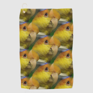 Charming White Bellied Caique Parrot Golf Towel