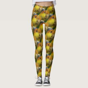 Charming White Bellied Caique Parrot Leggings