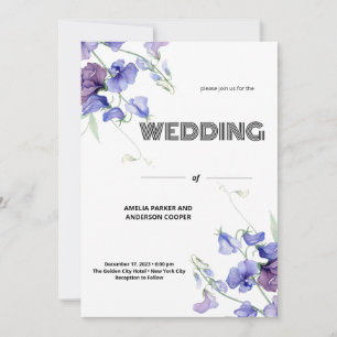 Charming White Blooms Wedding Invitation