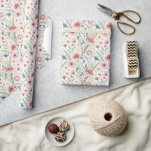 Charming Wildflower Wrapping Paper