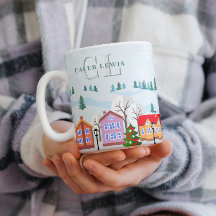 Charming Winter Village Jumbo Mug - Family Gift