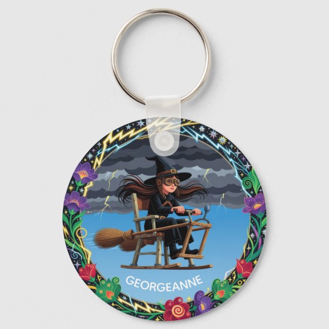 Charming Witch Aviator Key Ring (Front)