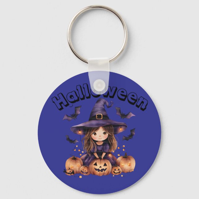 Charming Witch Halloween Keychain (Front)