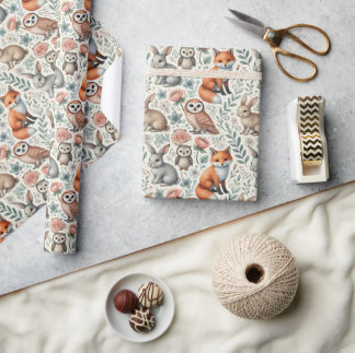 Charming Woodland Wonder Animal Gift Wrap