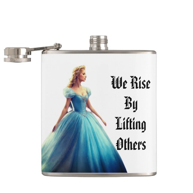 Charming Young Girl Design - 6-Oz Hip Flask (Opened)