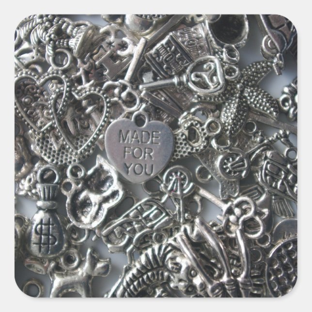 charms square sticker (Front)