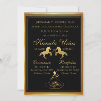 Charra Mexican Gold Invitation
