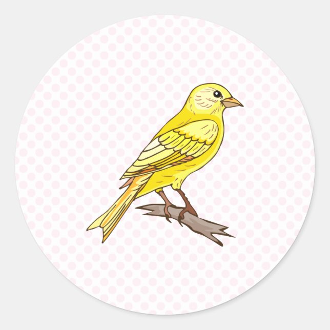 Charry Canary Classic Round Sticker (Front)