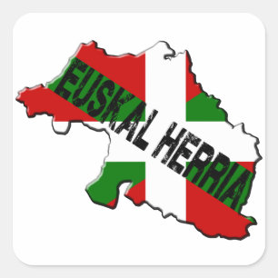 Chart Basque Country plus flag euskal herria Square Sticker