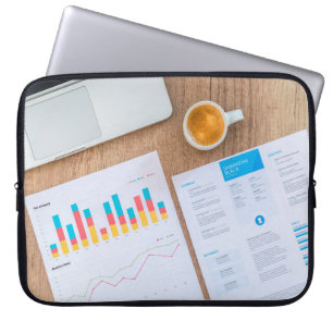 Chart graph finance financial data laptop sleeve
