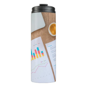 Chart graph finance financial data thermal tumbler
