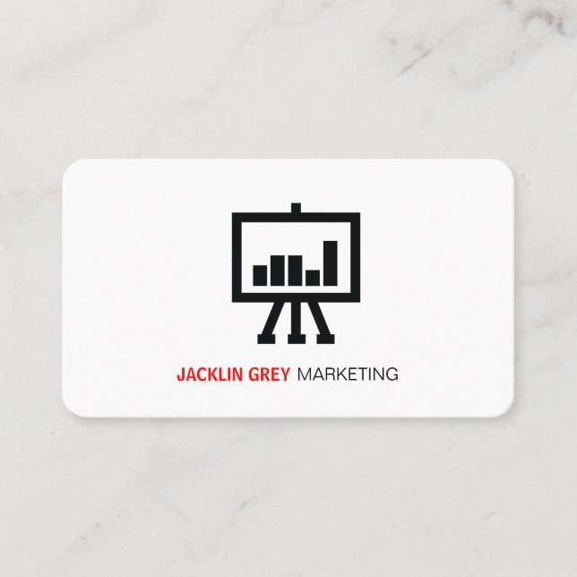 Chart icon business card (Front)