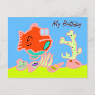 Chart invitation of birthday Drawing of child