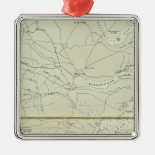 Chart map of Spring Lake to Cedar Creek Coast Metal Tree Decoration