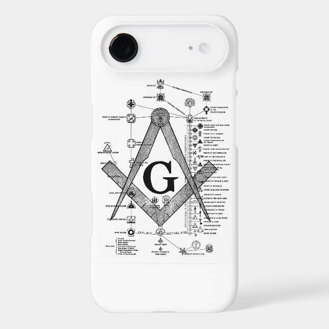 Chart of Masonic Degrees Case-Mate iPhone Case (Back)