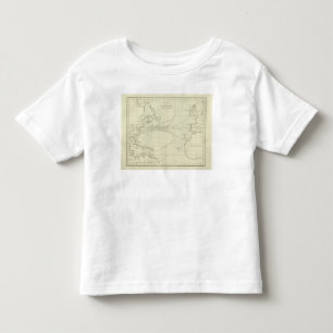 Chart of the Atlantic Ocean Toddler T-Shirt