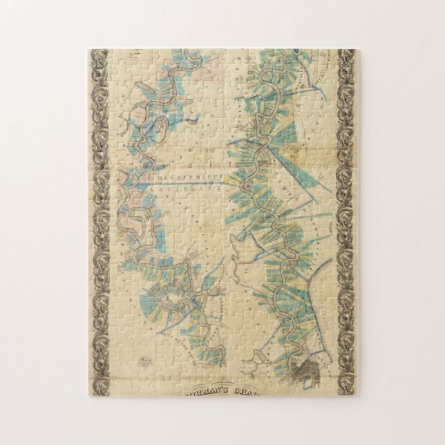 Chart of The Lower Mississippi River Jigsaw Puzzle (Vertical)